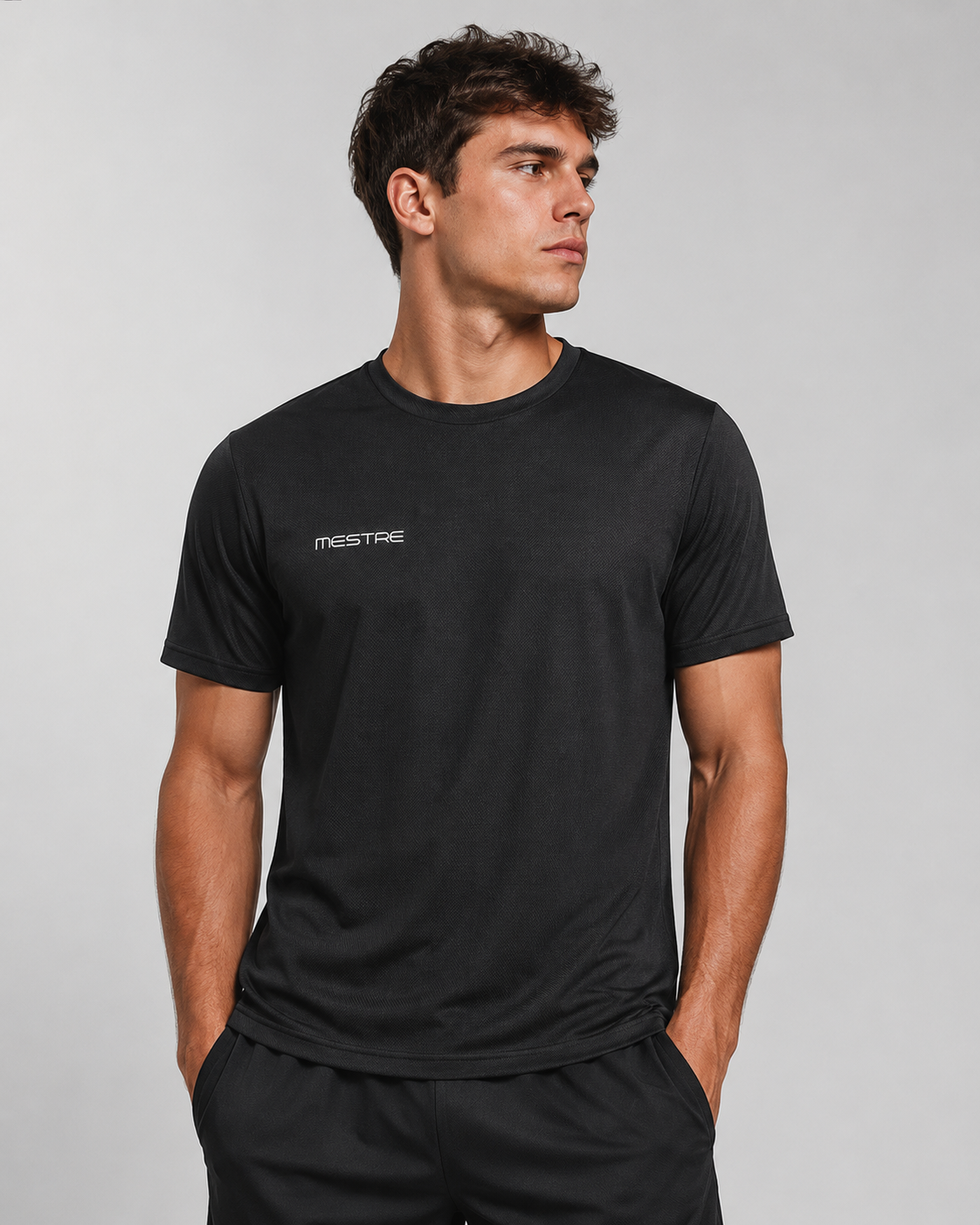 Model wearing the Mestre Training Tee